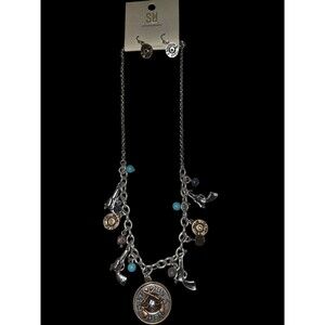 Su Gun Theme westren Necklace & Earrings